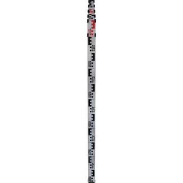 Aluminium telescopic levelling rod, 1.24 - 5.0 m